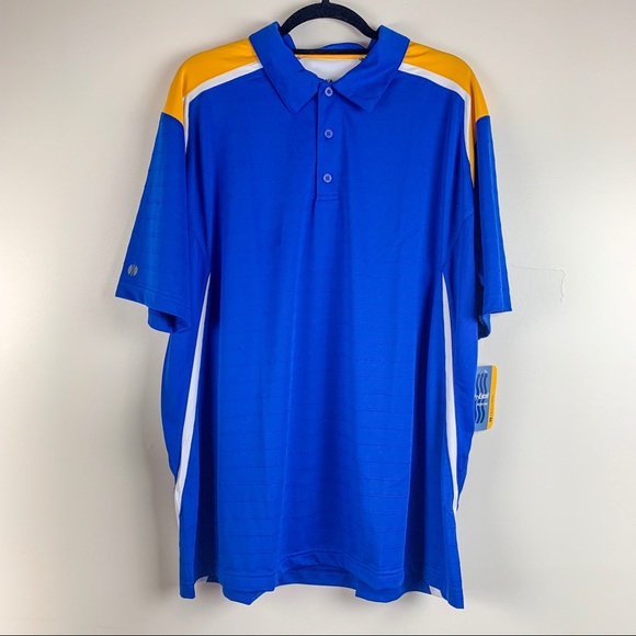 Holloway Other - Holloway Blue and Yellow Short Sleeve Polo Shirt